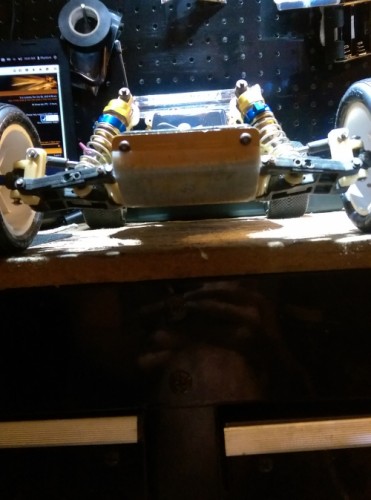 Ride height looks within spec to me. This unfortunately is where the cars runs best. I have noticed that in almost every picture of a classic 10 that is raced, the front pre-load is huge. I wonder if this is why.