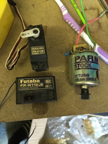 Original motor, servo and receiver, all to be updated!