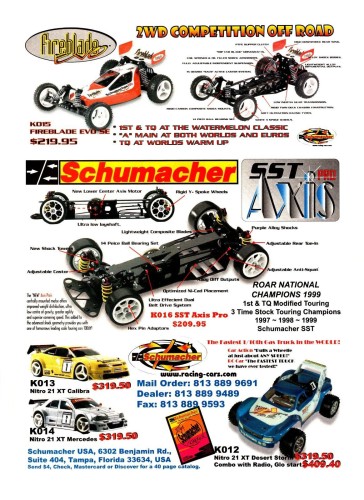 1999 Schumacher  Model Linup Ad.jpg