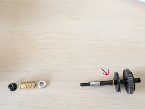 Build with washer - better -but still not without friction