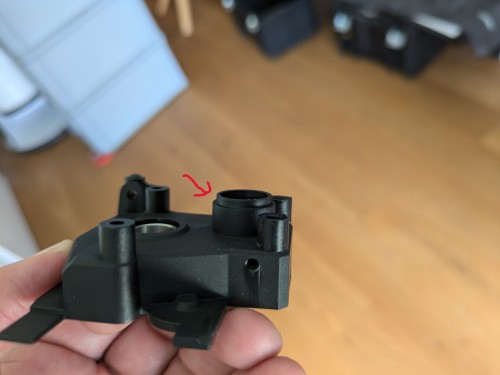 metal thicker than recess on plastic side