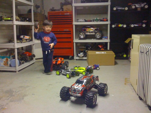 Needless to say he already has a few r/c cars (this was last year at Christmas)