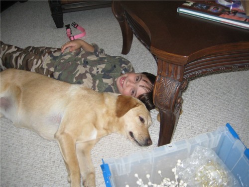 Taking a break from the decorations - Christmas 2009
