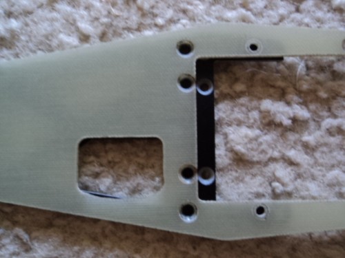 AS YOU CAN TELL THE HOLES HAVE BEEN DRILLED TO FAR BACK.