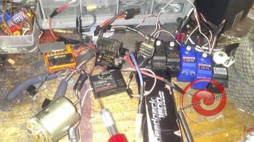 spare servos, esc's, motor, and radio