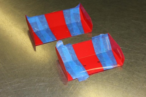2 wings with red done. I wanted a nice shelf wing and a wider wing I can race with and not get mad at thrashing it up..