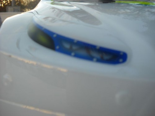 Headlights and grill painted in...