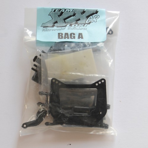 Bag A: Front suspension, glad to see a black bulkhead in here!