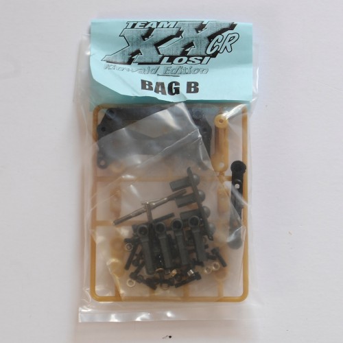 Bag B: Steering assembly, ball-races and titanium turnbuckles in here.